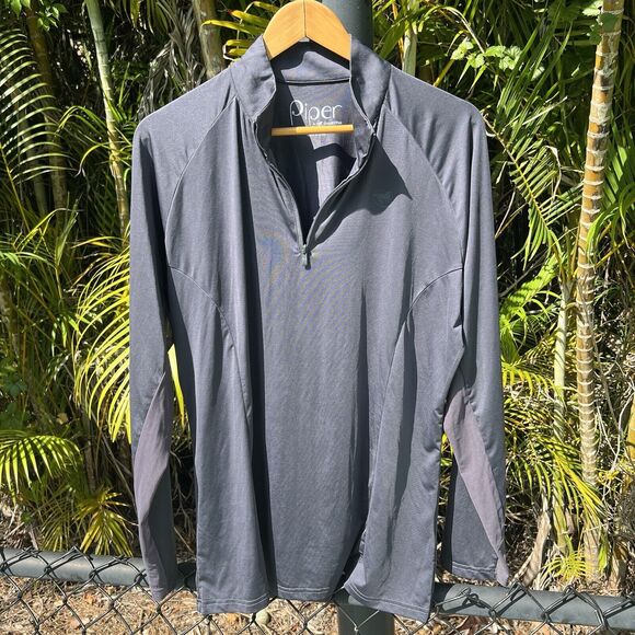 Piper Smartpak Women's Long Sleeve 1/4 Zip Shirt XL Gray Mesh Pullover Jacket - Picture 5 of 9